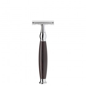 Aparat de ras clasic Safety Razor cu maner din lemn african blackwood cu cap piaptan inchis Sophist R 85 SR